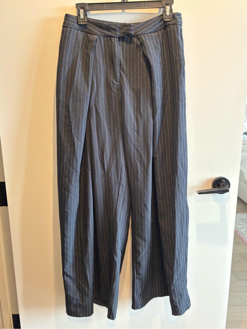 Zara Women’s Navy Blue Pinstripe Dress Pants